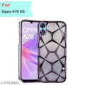 BINKSON Glitter Case Compatible for Oppo A78 5G (Purple) Luxury Electroplated 3D Cube, Bling Shiny Soft TPU Clear Shockproof Women