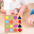 Wooden Geometric Shape Puzzles For Kids | Colorful Shape Puzzle Puzzle Board For Toddlers | Preschool Educational Learning Letter Toys, Montessori Sturdy Wooden Construction Puzzle