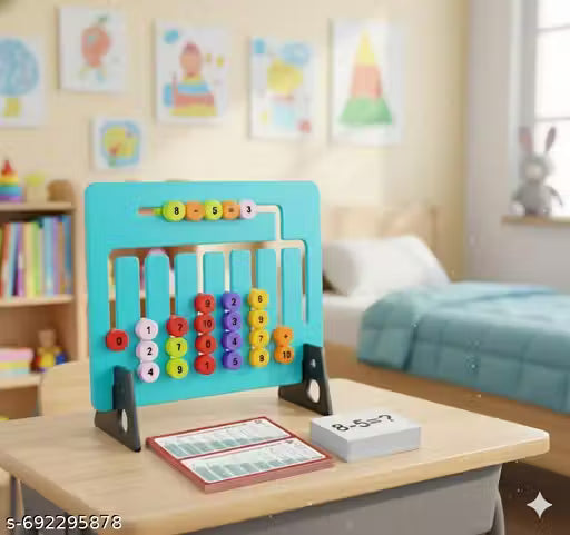 Montessori Slide Puzzle Game For Teaching Plastick Game Board | Math Skill Booster Puzzle Game| for Cognitive Skills & Basic Readiness | Early Educational STEM Toy for Kids Children Boys Girls