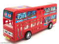 NILKANTHVARNI Medium SizeDouble Decker Plastic Bus Friction Toy for kids