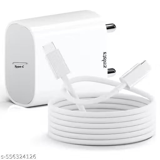 Eकlota 20W USB-C Adapter & Cable – Fast Charging for Samm Glaxy S Series (S23-S20), M Series (M14/M33/M54), A Series (A34/A54), Z Fold/Flip & iPh 15/16 Pro