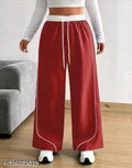 Women solid ns piaping jogers pants