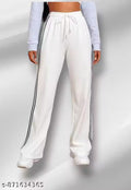Stylish white trendy pants with side dual strips of black || Trendy White Pants For Party/ Casual/ Sports/ Gym/ Yoga for boys/girls||comfortable||