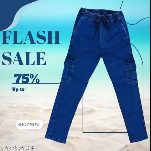 Mens & Boys Denim Jogger Without Zip Exclusive Fashion By NR Mart