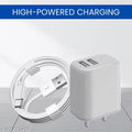 Dual USB 35W fast charger with cable