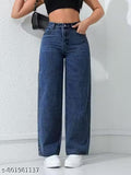 STRAIGHT FIT BLUE JEANS FOR GIRLS