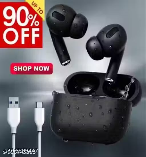 Airpod Pro True Wireless Bluetooth Earphones with 83 Hours of Playtime & Compatible for all Smartphones