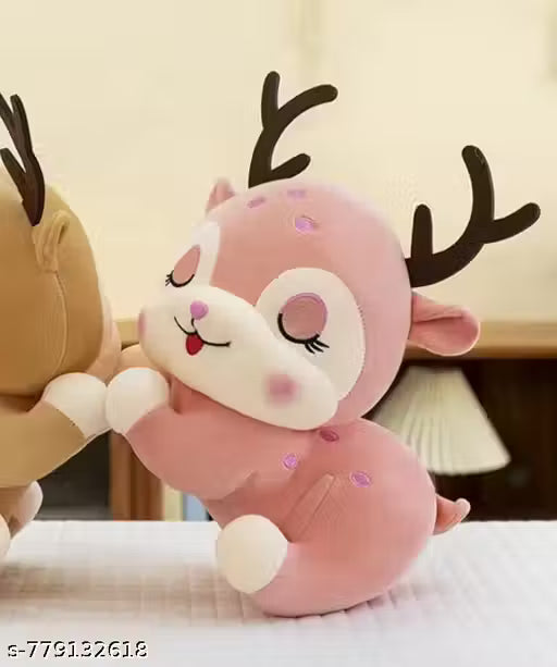 Cute Deer Soft Toy | Stuffed Plush Animal Toy for Baby Kids | Kids Birthday Gift - 32 cm