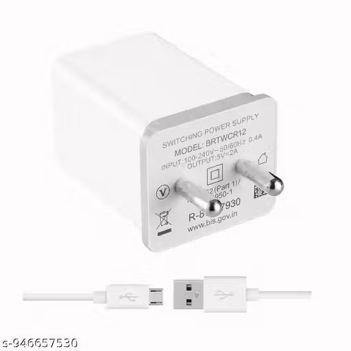 12Watt / 2.4Amp Mobile Charger for Realme 1/2 /2 Pro / 3 Pro / C33 / C15 / C31 /C23 (2023) Charger Adapter