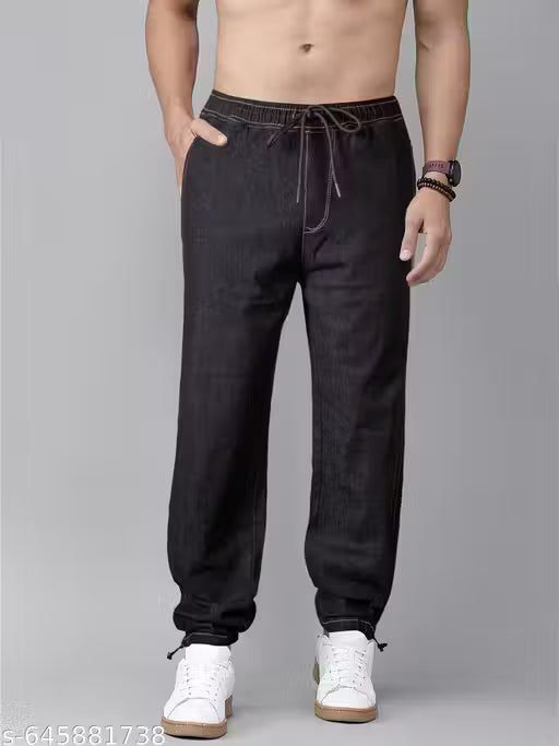 Men's rig bone stretchable black comfortable good looking joggers jeans