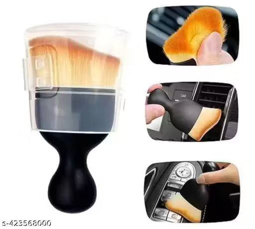 Auto Interior Dust Brush, Car Detailing Brush, Soft Bristles Detailing Brush Dusting Tool for Automotive Dashboard, Air Conditioner Vents, Leather, Computer, Scratch Free ( PACK OF 1 )