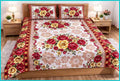 Royal Floral Double Bed Bedsheet with Matching Pillow Covers | Room Decor Design | Premium Printed Bedsheet for Home Use