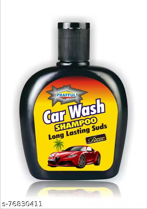Prafful Car Wash Shampoos Cleaning with Shining Interior and Exterior 140 ml Pack of 1 (with Lemon fragrance )