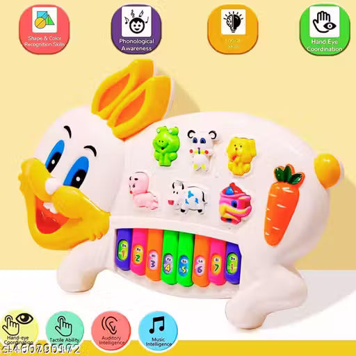 VRUX Rabbit Piano toy for kids animal sound toy (