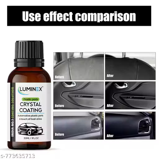 Crystal Coating for Car Bike Plastic Parts | 30ml PVC Restorer for Car Revitalizing Coating Agent | Car Maintenance Dashboard Plastic Crystal