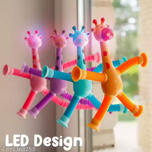 Combo Offer Pack Of -2 Telescopic Suction Toys for Toddlers – Stretchy Travel Toys for Kids