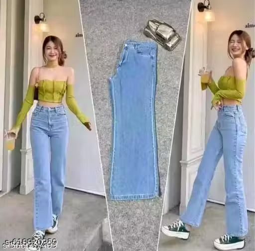 Straight Flared jeans for women, Straight fit black jeans for women, gorgeous comfortable and streacheble jeans for girls