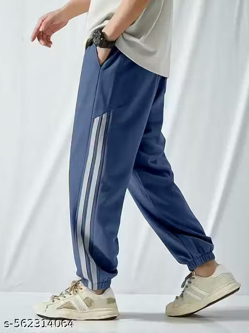 Nobero Men's Oversized Side Striped Joggers