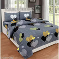 New Trending Glace Cotton Bedsheet For Double Bed With 2 Pillow Covers