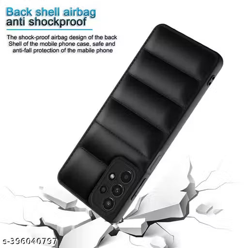 Puffer Mobile Phone Case & Cover for Samsung Galaxy A13 4G| Scratch Resistant | Light Weight | Slim Shckproof Black
