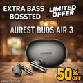 AUREST Buds Air6 Pro RMA2401 TWS Earbuds with Active Noise Cancellation (IP55 Water Resistant, Dynamic Bass Boost,) BLACK