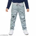 Trendy Mint Green Cotton Blend Boys Pants with Cute Cartoon Pocket | Stylish Kids Bottom Wear for Daily Wear, School, Birthday, Party,