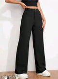 Trendy High Waist Wide Leg Trousers for Women Shivam_Collection Stylish Formal Pants
