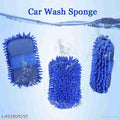 AKAAY Microfibre Mitts and Sponge Hand Duster for Washing Cars and Household Items (Any Available Color 1 pic)
