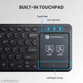 Portronics Bubble Pro Wireless Keyboard with Touchpad, Bluetooth & 2.4 GHz Dual Connectivity, Noiseless Keys,