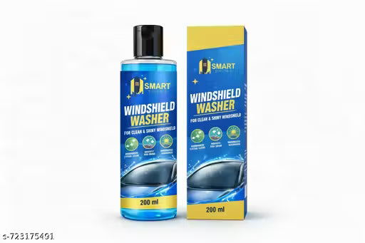 Smart Shine | Windshield Washer Fluid for Car 200mL- Highly Concentrate (20 mL in 1L Whater)Streak -Free Car Glass Cleaner with Anti -Freeze