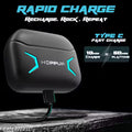 Hoppup Xo1 Black Gaming Earbuds with 50H Playtime