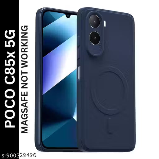 GOLKI COVER Back Cover for POCO C85x 5G Soft Matte Silicone Cover with Slim Fit | Mag-Safe Logo (Not Mag-Safe Compatible) | Shockproof | Camera Protection Bumper Case |