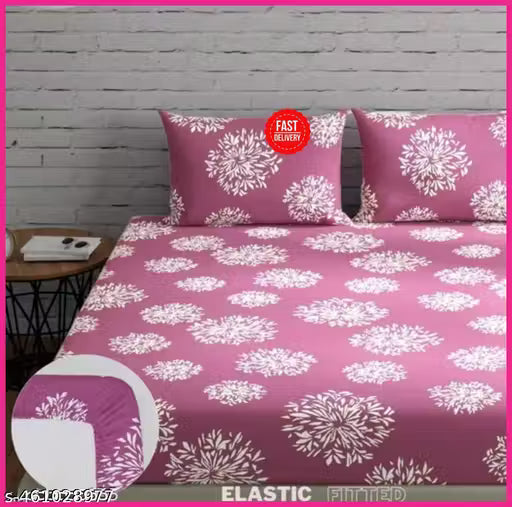 Super Soft Glace Cotton elastic fitted bedsheet