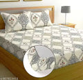 Fitted Bedsheet with 2 Pillow Covers – Soft Cotton Feel , All-Around Elastic Perfect Fit