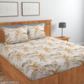 SAVOY HOME DECOR® 100% Cotton King Size Flat Bedsheet 225x250 | Bedsheets With 2 Pillow Covers