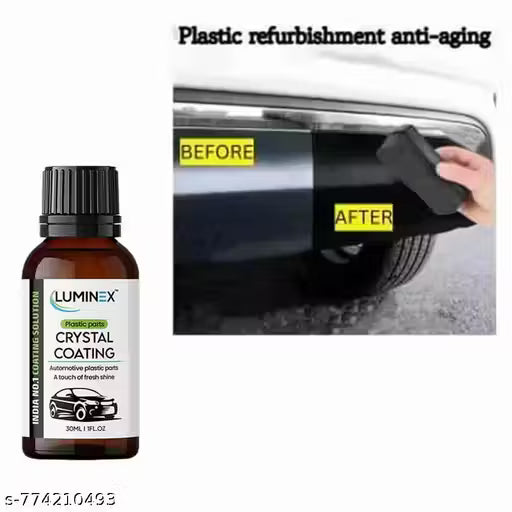 Crystl Coating for Car Bike Plastic Parts | 30ml PVC Restorer for Car Revitalizing Coating Agent | Car Maintenance Dashboard Plastic Crystl Coating Cleaner Polish Shining (pack of 1)