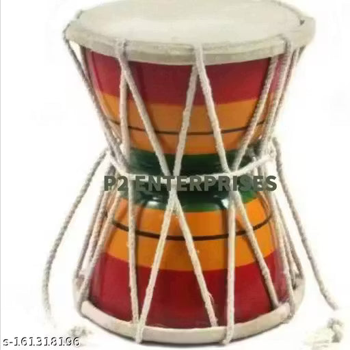 P2 ENTERPRISES 12 cm (5 Inch) Damru Hand Percussion Handmade Indian Musical Instrument