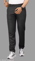 Men's Comfortable Fit Lycra Trousers | Men's Self-Structure Lycra Fit Stretchable Trousers