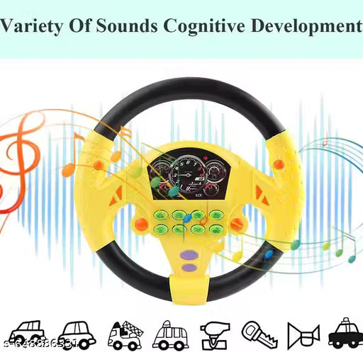 Steering Toy for Kids, Steering Toy for Kids, Portable Steering Controller with Funny Sounds and Music, Early Educational Gift for Kids