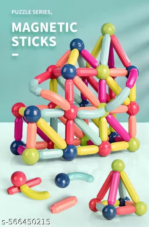Kids Magnetic Building Set – 25pcs DIY STEM Blocks with Balls and Rods – Colorful Learning Toy for Toddlers