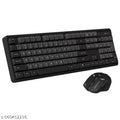 Portronics Key9 Combo Wireless Keyboard and Mouse Set with Ergonomic Mouse, Multimedia Function Hotkeys, USB Receiver, Adjustable DPI, Long Key Life & Click Life for PC & Laptop(Grey)