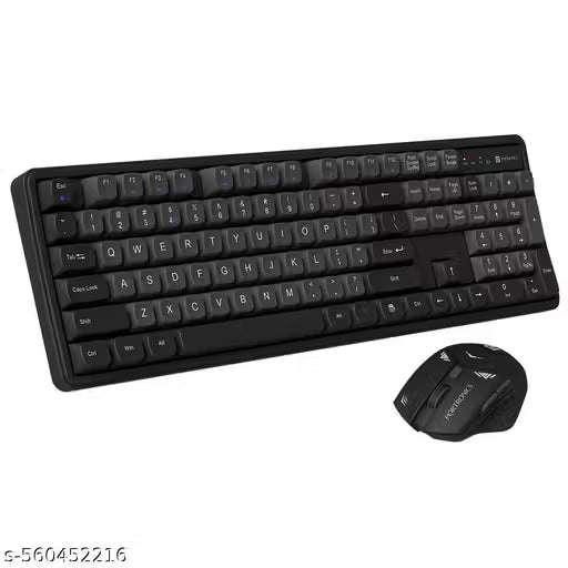 Portronics Key9 Combo Wireless Keyboard and Mouse Set with Ergonomic Mouse, Multimedia Function Hotkeys, USB Receiver, Adjustable DPI, Long Key Life & Click Life for PC & Laptop(Grey)