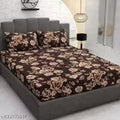 bedsheet/Elastic fitted bedsheet/Fitted bedsheet 320 Tc premium quality cotton bedsheet with 2 pillow covers.