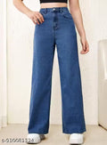 Oversized Baggy Jeans Girls | Straight Fit High Rise | Premium Quality Denim