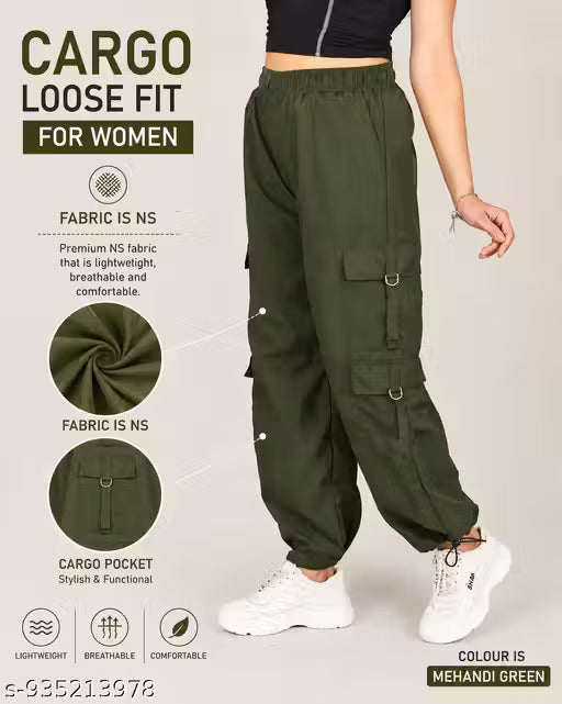 Women Loose Fit Cargo Trouser pant