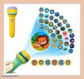 Mini Slide Projector Flashlight Torch with 24 Pattern, Kids Projection Light Toy Slide Flashlight Lamp Education Learning Night Light Before Going to Bed