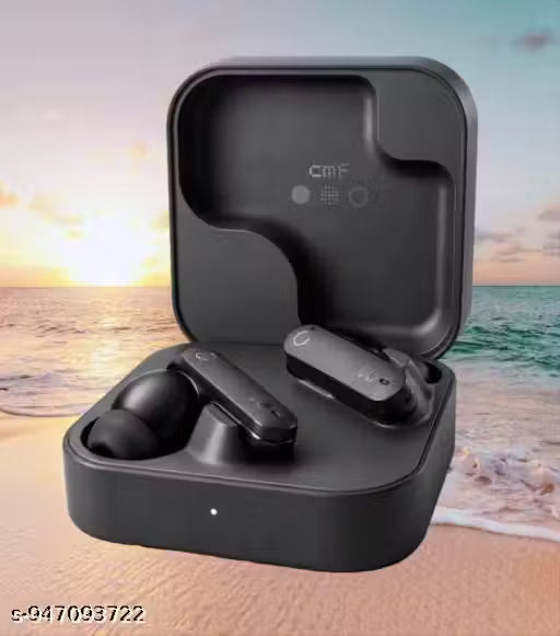 CMF BYCMF Buds Wireless Earbuds,42dB Active Noise Cancellation,50mAh 35.5H Playtime IP54 Waterproof Earphones Night Black