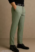 Elegant Men's Olive Green Regular Fit Cotton Blend Ravishing Unique Formal Designer Trouser Pant || Formal trouse|| Mens Trouser||
