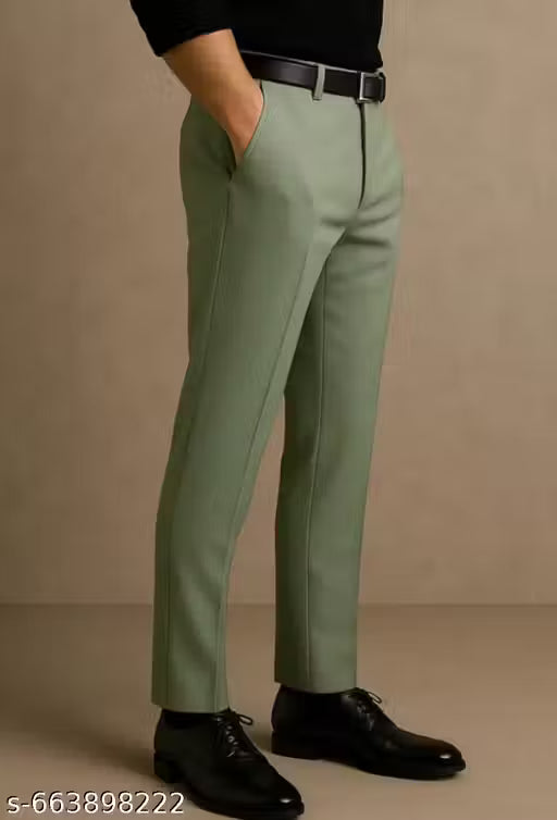 Elegant Men's Olive Green Regular Fit Cotton Blend Ravishing Unique Formal Designer Trouser Pant || Formal trouse|| Mens Trouser||