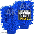 AKAAY Microfiber Gloves for Home leaning-Cleaning Gloves-Car Washing Gloves-Microfibre Hand Glove-Car Wash Gloves-Dusting Gloves